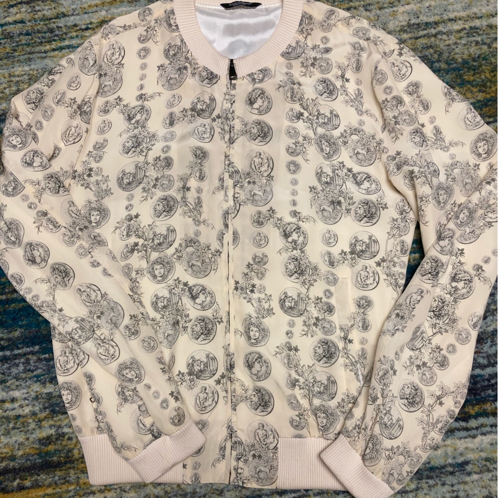Dolce Gabbana Roman Coin Silk Jacket s/s14
